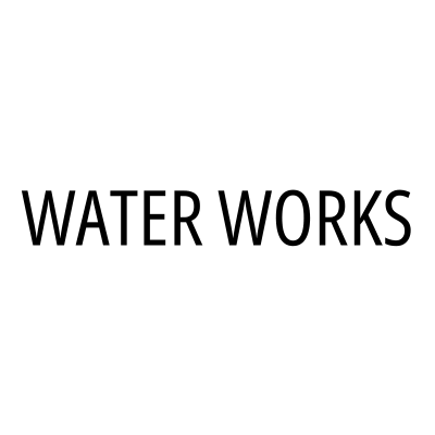 Black text on a white background reads “WATER WORKS” in all capital letters.